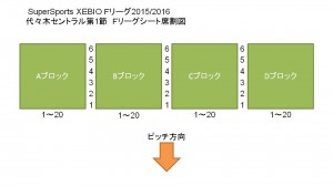 代々木セントラル Ｆリーグシート席割図