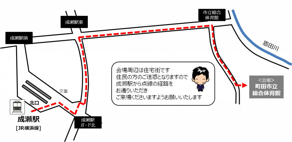 成瀬駅からの経路